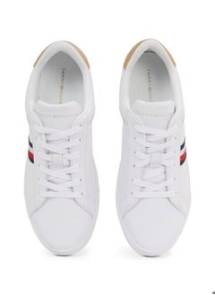TOMMY HILFIGER Women's Essential Court Trainers - Leather, White  - Image 4