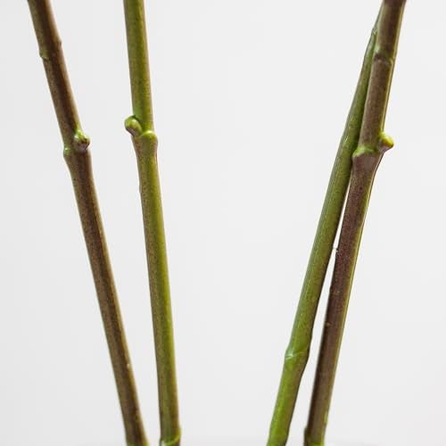 DUYONE 35 Inch Artificial Butterfly Orchid Flowers 4 Pcs with 4 Bundles Leaves Artificial Orchid Flowers Stem Plants for Home Décor (Light Purple 4pcs) - Image 3