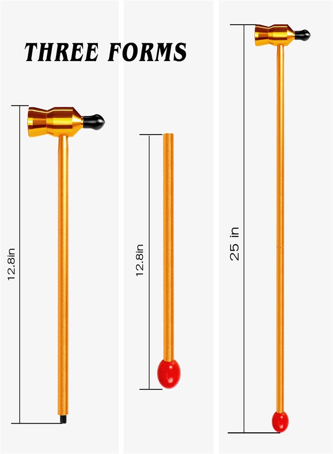 KASTWAVE Auto Paintless Dent Repair Tools Car Dent Removal Hammer Detachable Repair Hammer Aluminum Tap Down Tools with Tips Puller Curved Rod Crowbar Tools Hook Rods Kit - Image 4
