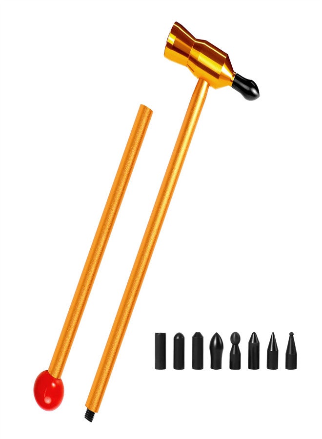KASTWAVE Auto Paintless Dent Repair Tools Car Dent Removal Hammer Detachable Repair Hammer Aluminum Tap Down Tools with Tips Puller Curved Rod Crowbar Tools Hook Rods Kit - Image 1