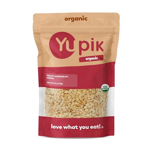 Yupik Organic Watermelon Kernels No Shells 22 lb 352 oz GlutenFree NonGMO Vegan Kosher Shelled Raw Seeds PlantBased Protein Source of Fiber Iron Healthy Snack For Baking Topping - Image 1