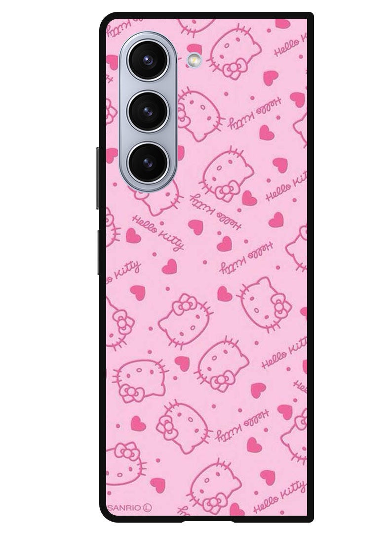 Theodor Protective Case Anti Scratch Shock Proof Bumper Cover For Samsung Galaxy Z Fold 5 Hello Kitty Tags - Image 1