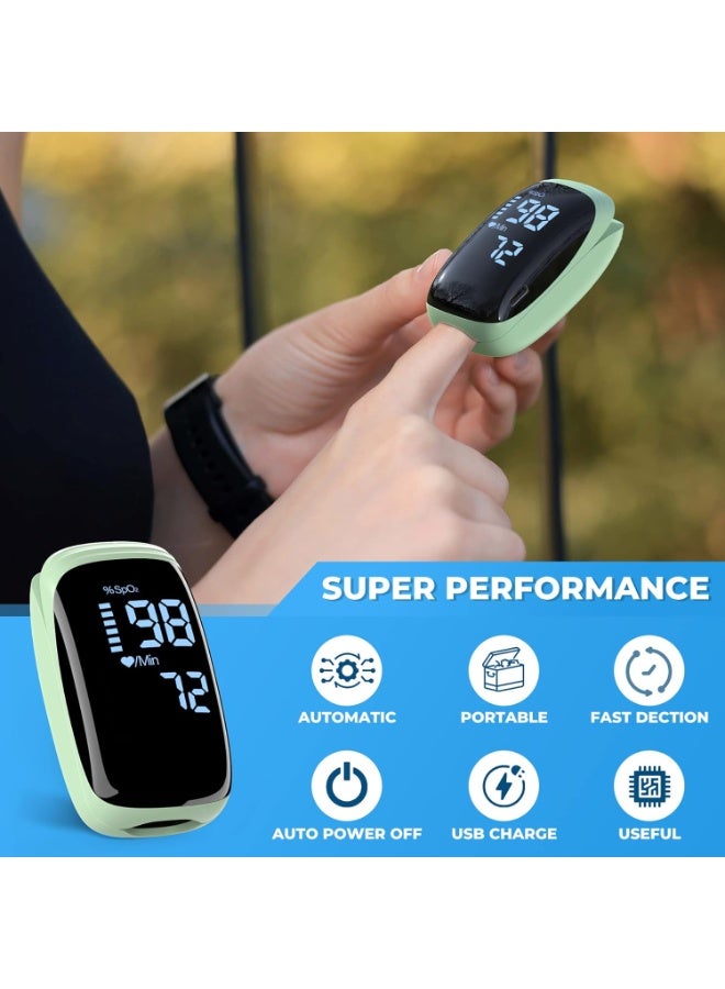 أيه بي جي مقياس التأكسج النبضي بأطراف الأصابع مع جهاز قياس التأكسج النبضي القابل لإعادة الشحن، مقياس التأكسج بالإصبع، مقياس التأكسج النبضي القابل لإعادة الشحن، قراءة دقيقة سريعة لقياس التأكسج SpO2 للرياضات الخارجية والاستخدام المنزلي على نطاق واسع - Image 2