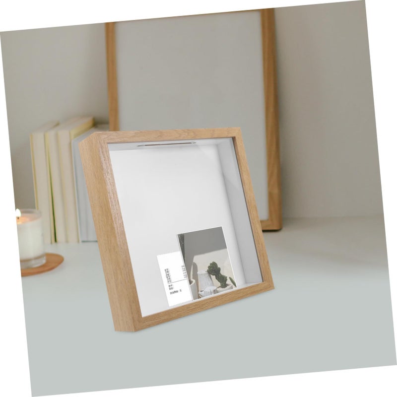 Hollow Wooden Shadow Box For Tickets Souvenirs Photos And Memories Display Frame - Image 5