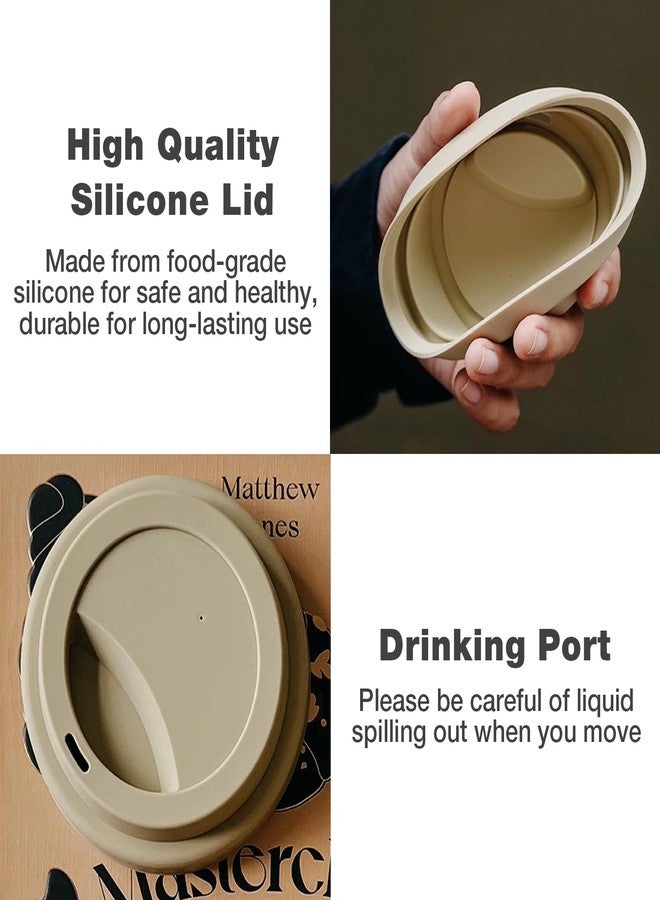 Gencywe Ceramic Travel Mugs with Silicone Lids, 15 oz Portable Coffee Mug Travel Unique To Go Mug, Reusable Coffee Cups with Non-Slip Sleeve, Cappuccino,Tea,Latte,Iced Coffee Cups, Dishwasher Safe - Image 5