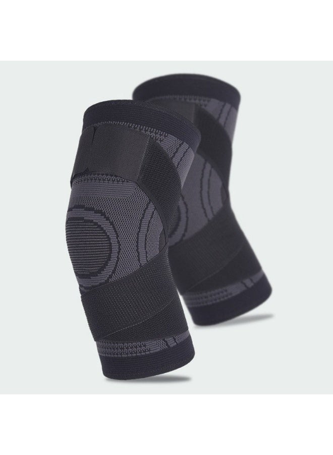 دعامة ضغط للركبة مكونة من قطعتين لتخفيف الآلام، دعامة ضغط للركبة مكونة من قطعتين لتخفيف الآلام، دعامة ضغط للركبة للرجال والنساء لدعم الركبة أثناء الجري وركوب الدراجات وكرة السلة مع حزام قابل للتعديل - Image 3