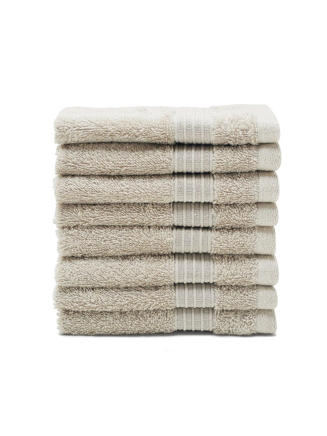 FIELDCREST 8-Piece Plain Towel Pack Of Wash Cloth 33X33Cm 500 Gsm Canvas - Image 1