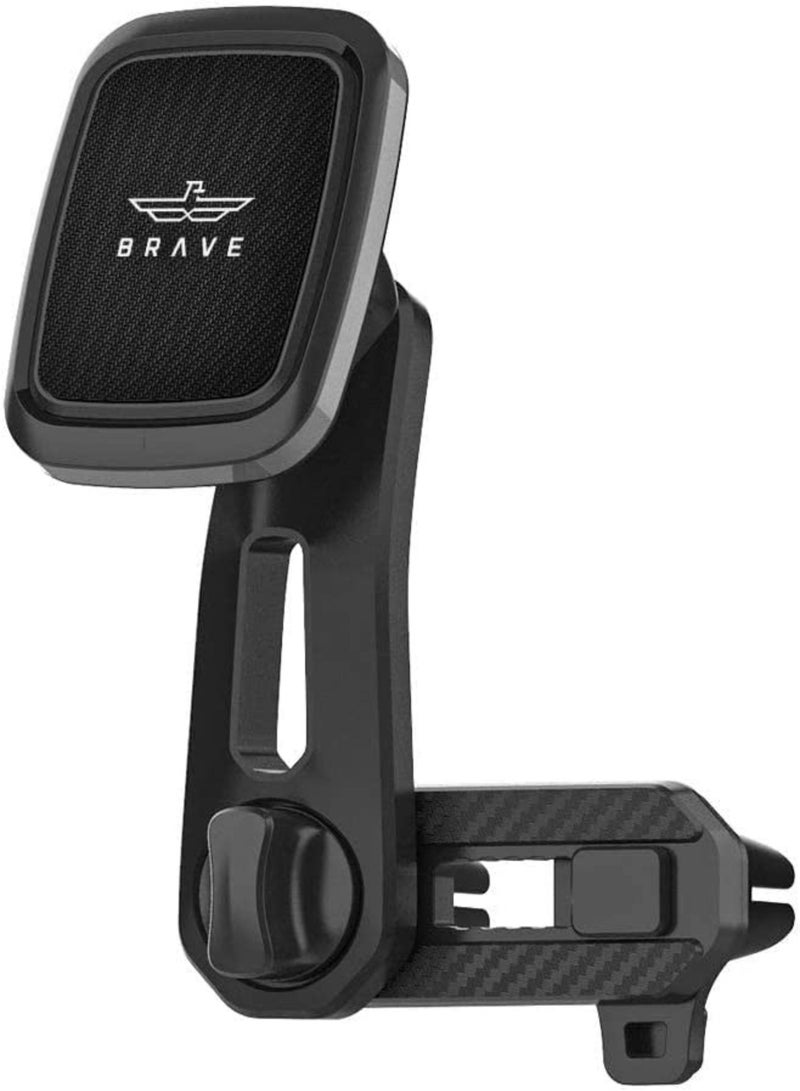 ELTRAZONE Magnetic Car Holder, Double Air Vent Locking Phone Mount, Easly Mountable on AC Vent Mobile Stand, 360° Rotation Long, Reachable Neck Double Expandable for Smartphone, Tablet, GPS, and More - Image 1