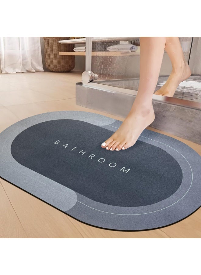 Bathroom Mat Anti Slip Waterproof Floor Mat Quick Dry Non Slip Bath Rug 60x40 cm Soft Absorbent Bathroom Carpet UAE - Image 1