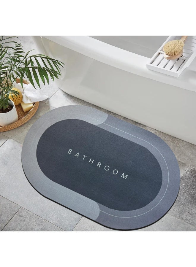 Bathroom Mat Anti Slip Waterproof Floor Mat Quick Dry Non Slip Bath Rug 60x40 cm Soft Absorbent Bathroom Carpet UAE - Image 4