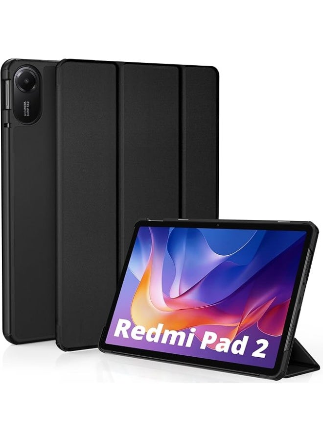Xiaomi Redmi Pad 2 11 Inch 2025 Cover, Case  For Redmi Pad 11 Inches with Auto Sleep/Wake Protective Smart Cover -Black