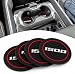 LINOAH Cup Holder Coasters for Ram 1500 Compatiable with Dodge Ram 1500 Accessories Cup Holder Coasters for Dodge RAM 1500 Water Proof Red Pack of 4 - Image 2