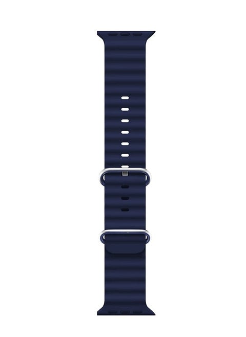 Soft Silicone Ocean Band Compatible with Apple Watch Ultra Band 49mm,45mm,44mm,42mm for Men Women High Qulaity Adjustable Bands for Apple iWatch Series 8,7,SE,6,5,4,3,2,1 Blue
