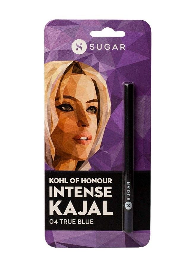 SUGAR Cosmetics - قلم كحل كاجال مكثف غير لامع من Kohl Of Honor 04 True Blue (كحل أزرق) ذو ملمس كريمي للغاية مقاوم للتلطخ ومقاوم للماء وقلم كحل طويل الأمد يدوم حتى 12 ساعة - Image 1