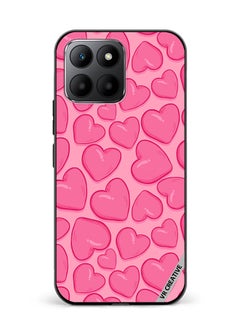 Protective Case Cover For Honor 70 Lite Pink Herat Design Multicolour
