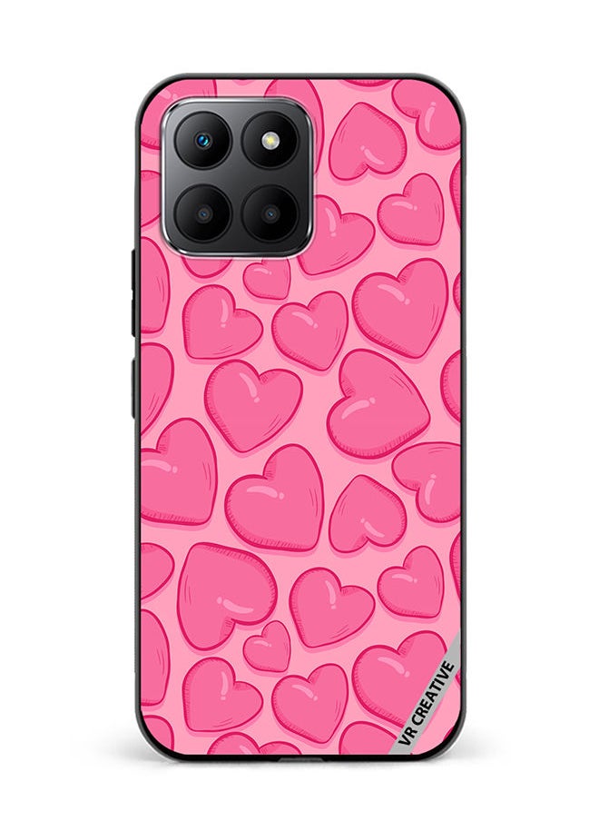 VR CREATIVE - Protective Case Cover For Honor 70 Lite Pink Herat Design Multicolour - Image 1