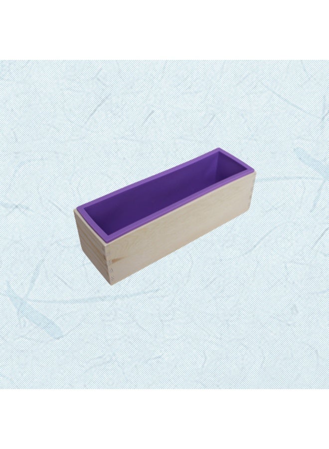 lexible Rectangular Soap Silicone Mold with Wood Box DIY Tool for Soap Cake Making 42oz DIY Craft Supply For Parent-child Interaction Handmade Soap - Image 5