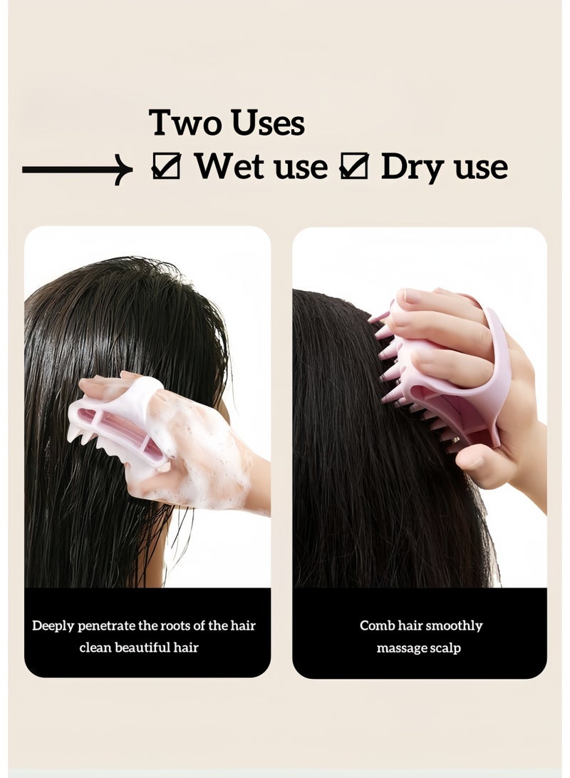إسكدنيا 1 فرشاة شامبو تدليك فروة الرأس السيليكون الخفيفة ، تستخدم لإزالة قشرة الرأس ، لا حاجة للبطاريات ، أداة غسيل الشعر الصيف مشط شعر جديد السيليكون ، شامبو تدليك فروة الرأس محدد تنظيف مشط شعر الحمام (الأ - Image 5