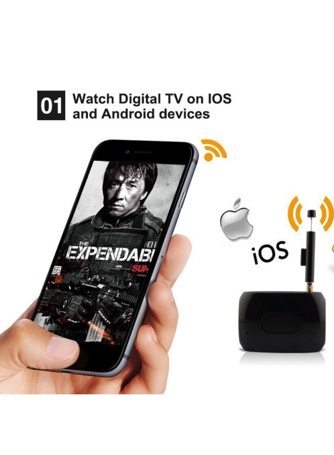 ISDB-T/DVB-T WIFI Link Supports Android Phones/tablet IOS Phones To Connect To Wireless Digital TV-Color:Black  - Image 3