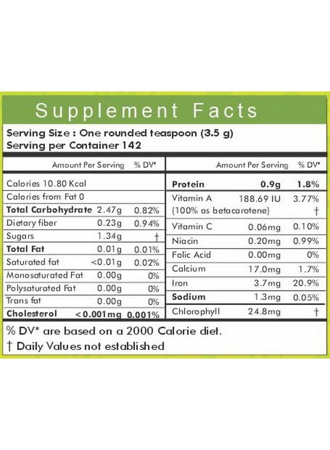 Herbal Hills Organic Wheatgrass Powder (500 Gram Pack of 1) - Image 3