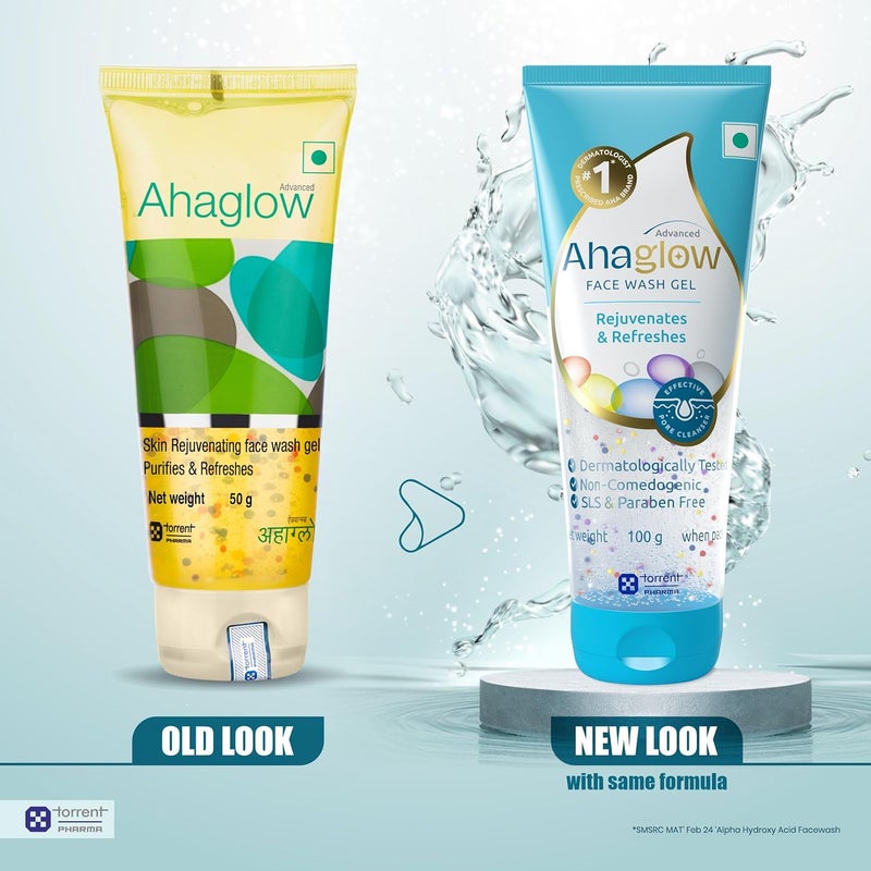 Ahaglow Advanced Face Wash Gel Daily Gentle Cleansing Formula For Normal And Oily Skin 100 G - Image 3