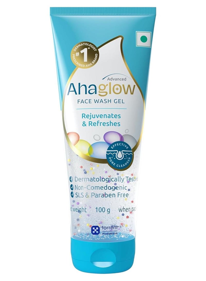 Ahaglow Advanced Face Wash Gel Daily Gentle Cleansing Formula For Normal And Oily Skin 100 G - Image 1