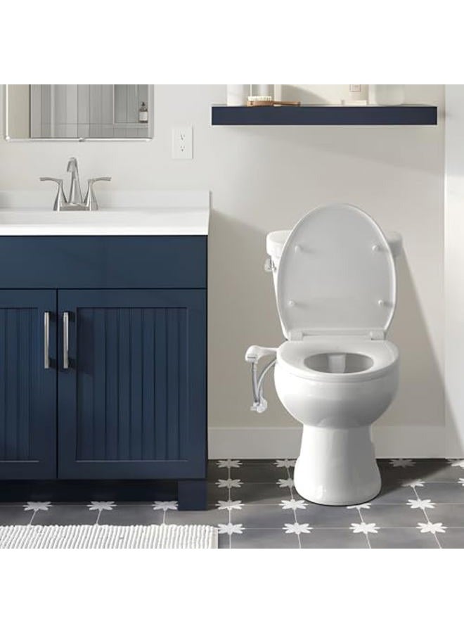 SAMODRA Ultra-Slim Bidet Attachment for Toilet - Dual Nozzle (Frontal & Rear Wash) Hygienic Bidets for Existing Toilets - Adjustable Water Pressure Fresh Water Toilet Bidet - Easy to Install - Image 2