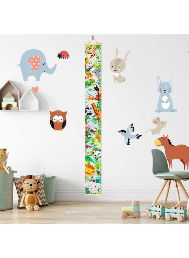 Baby Growth Height Chart Handing Ruler Wall Decor for Child, Height Measurement Tool, Canvas Removable Height Growth Chart - Image 3