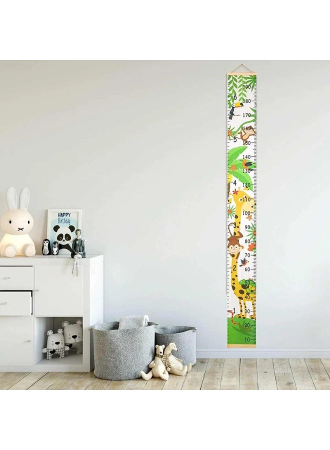 Baby Growth Height Chart Handing Ruler Wall Decor for Child, Height Measurement Tool, Canvas Removable Height Growth Chart - Image 4