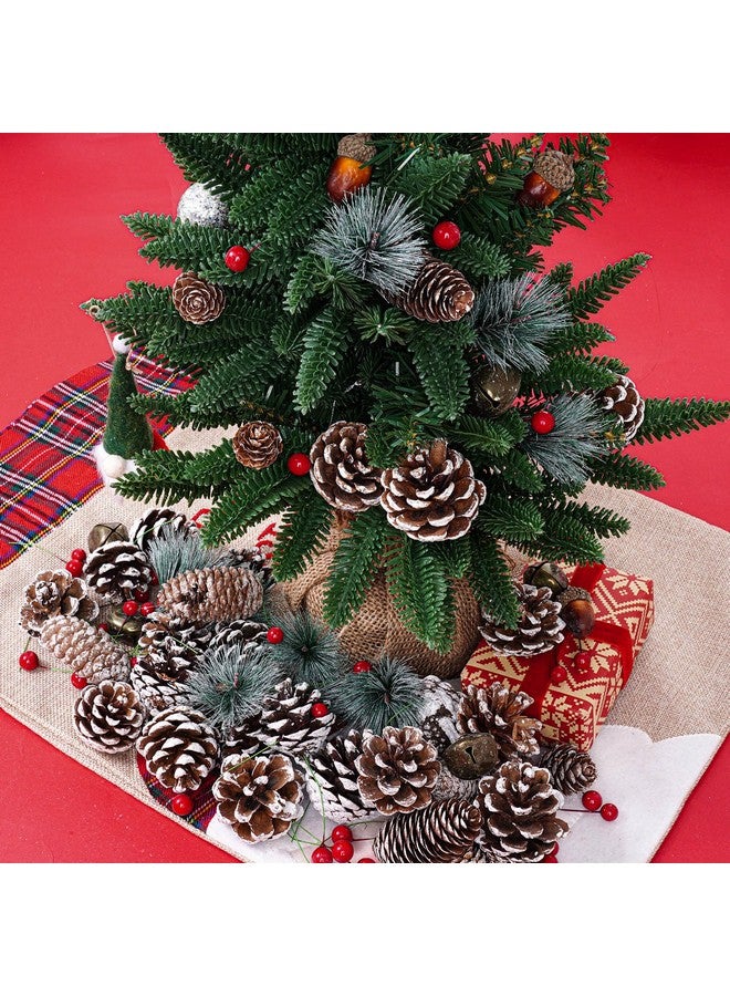 cnomg 120pcs Artificial Pine Cones Pine Set Fake Natural Pinecones Acorns Red Berries Christmas Decor Ornaments for Home Winter Decorations - Image 5