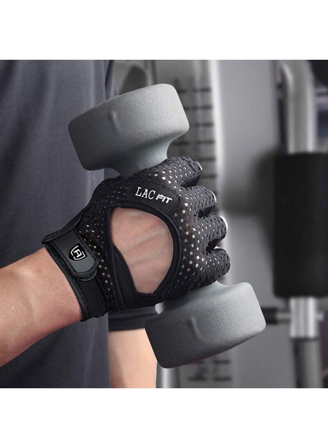 Dweck Duweike Men's Fitness Gloves Half Finger Anti-slip Weightlifting Pull-up Training Cycling S - Image 1