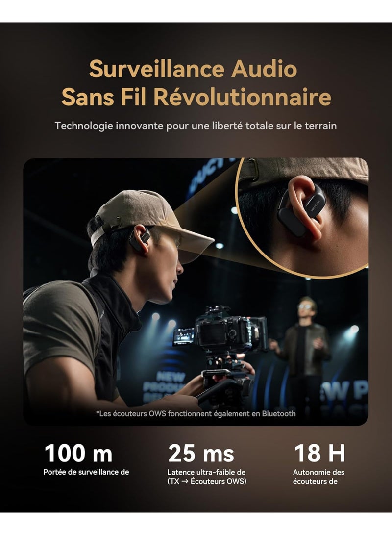 هولي لاند Hollyland LARK MAX 2 Ultimate Combo, Wireless Microphone, AI Noise Cancel, Wireless Audio Monitoring, 32bit Full-Chain Audio, Mic for Camera, iPhone, Android (2TX + 2RX+ OWS Earphones + Charging Case) Lark Max 2 Ultimate - Image 2