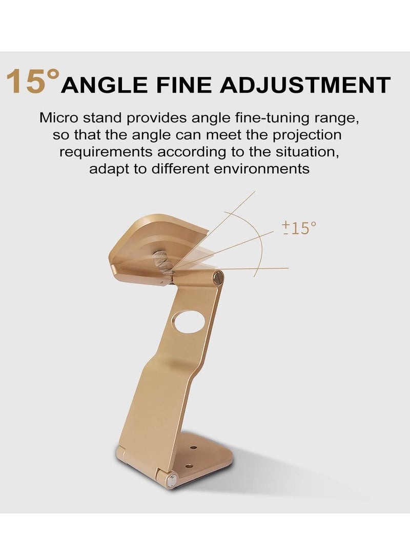 KASTWAVE Projector Mount, Mini Adjustable Projector Stand, Easy to Install and Remove, Portable Projector Ceiling Shelf, Compatible with All Mini projectors, Cameras, webcams with 1/4 Screw Head (Gold )  - Image 3