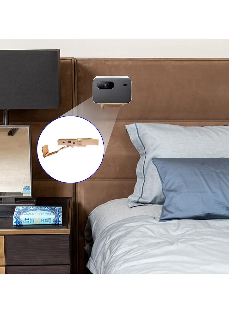 KASTWAVE Projector Mount, Mini Adjustable Projector Stand, Easy to Install and Remove, Portable Projector Ceiling Shelf, Compatible with All Mini projectors, Cameras, webcams with 1/4 Screw Head (Gold )  - Image 4