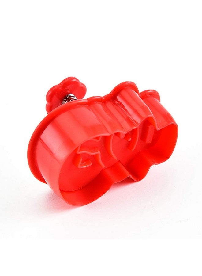 ONESWI Christmas Themed Cookie Cutter Set - Plastic Spring Biscuits Pastry Cutter Set 3D Cookie Cake Plunger Cutter Baking Mould, 4 Pack Christmas Cookie Cutters - Image 3