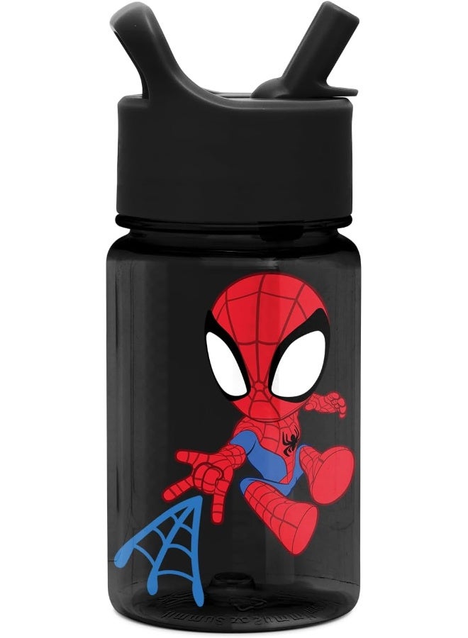 Simple Modern Marvel Spiderman Kids Water Bottle Plastic BPA-Free Tritan Cup with Leak Proof Straw Lid | Reusable and Durable for Toddlers, Boys | Summit Collection | 12oz, Spidey Kid - Image 1