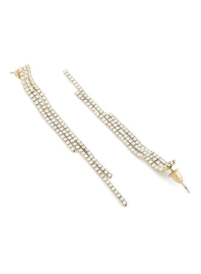 Ami Gold Tone Austrian Diamonds Contemporary Drop Earring For Women-ZPFK19752 - Image 4