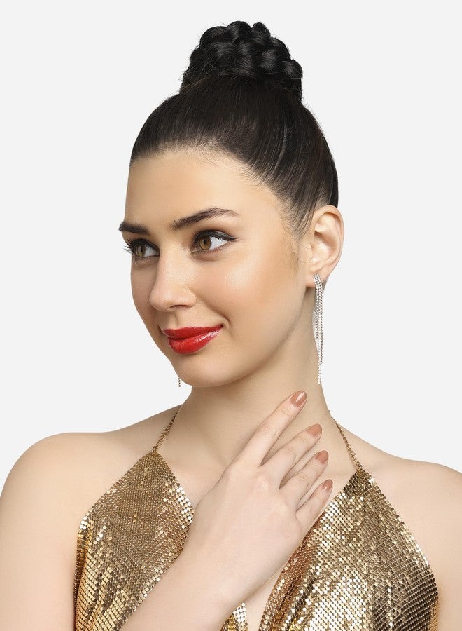 Ami Gold Tone Austrian Diamonds Contemporary Drop Earring For Women-ZPFK19752 - Image 5