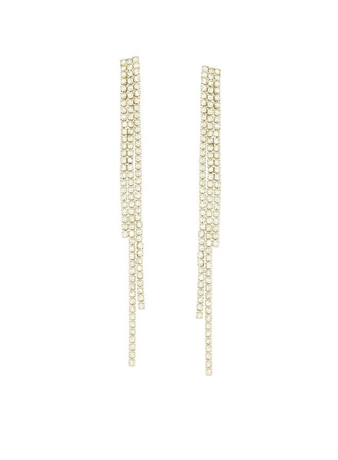 Ami Gold Tone Austrian Diamonds Contemporary Drop Earring For Women-ZPFK19752 - Image 1