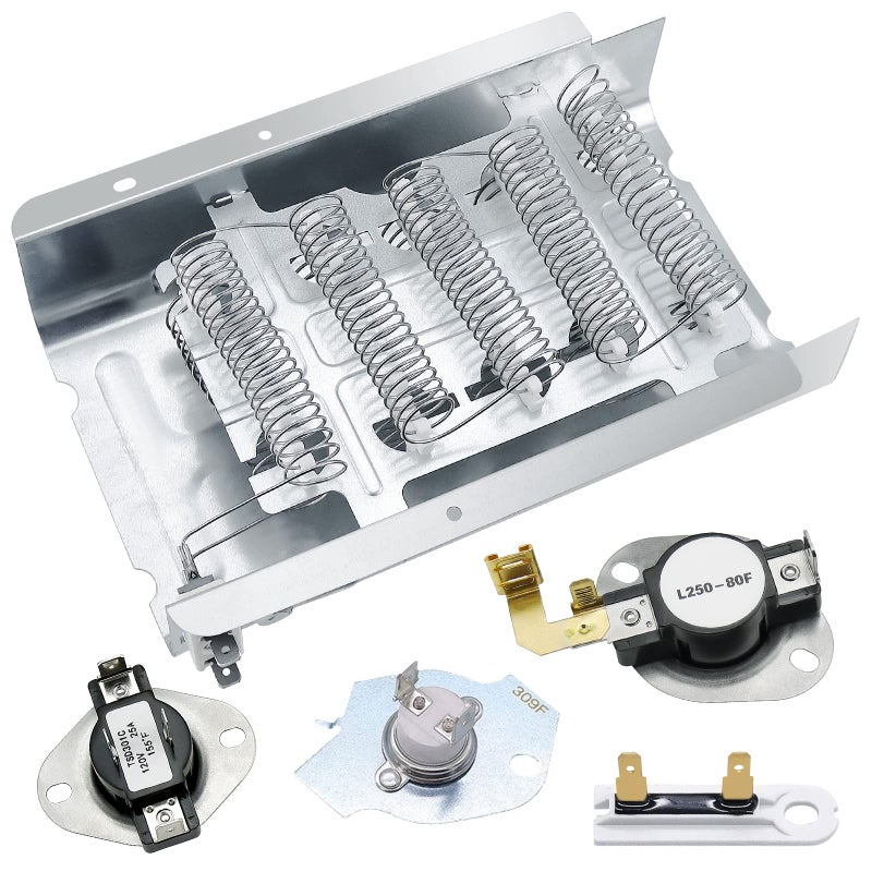 2025 UPGRADED 279838 4531017 W10724237 Dryer Heating Element Kit for Whirlpool Kenmore Maytag Dryer MEDX655DW1 WED4815EW13977393 3392519 Thermal Fuse 3977767 3387134 Cycling Thermostat by Blutoget