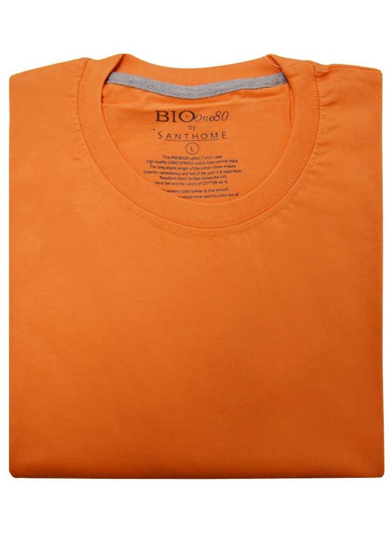 SANTHOME Plain round neck t-shirts for men  - Image 3