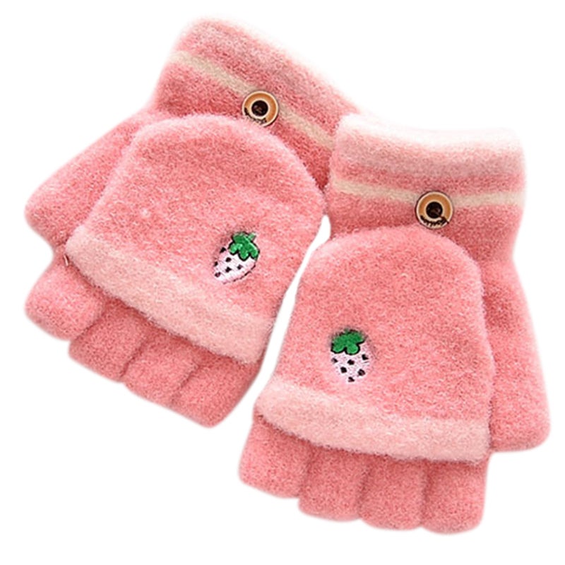 🧸 قفازات شتوية للأطفال مع غطاء قابل للطي وتصميم كرتوني عملية وآمنة للاستخدام - Image 1