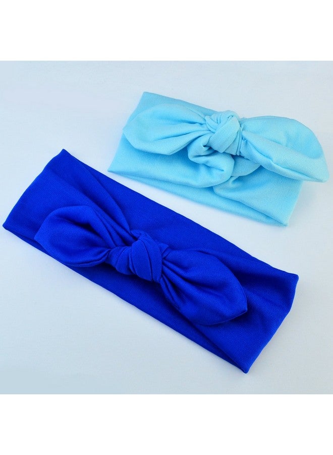 Miayon Women Hair Bands Bows Knot Headbands Rabbit Ear Headwraps Turban Hairband Hair Accessories 10Pcs Solid Color For Woman Girls - Image 3