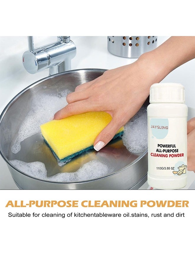 Jaysuing - Powerful Kitchen All-Purpose Powder Cleaner, Foam Rust Remover Kitchen All Purpose Cleaning Powder, Kitchen Grease Foam Cleaner, Strong Multi-Purpose Powder Cleaner 110G - Image 1