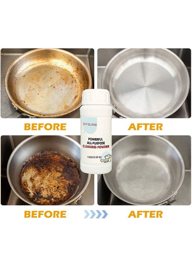 Jaysuing - Powerful Kitchen All-Purpose Powder Cleaner, Foam Rust Remover Kitchen All Purpose Cleaning Powder, Kitchen Grease Foam Cleaner, Strong Multi-Purpose Powder Cleaner 110G - Image 1