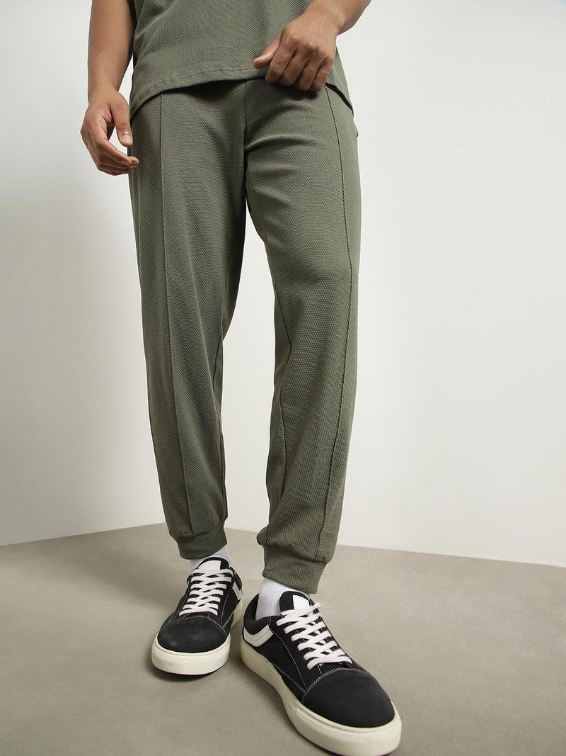 NOBERO Men's Olive Green Co-ord Set - Image 3