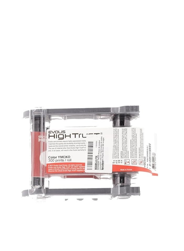 evolis R5F008EAA YMCKO Color Ribbon Compatible For Evolis Primacy Elypso Zenius Card Printers 300 Images - Image 1