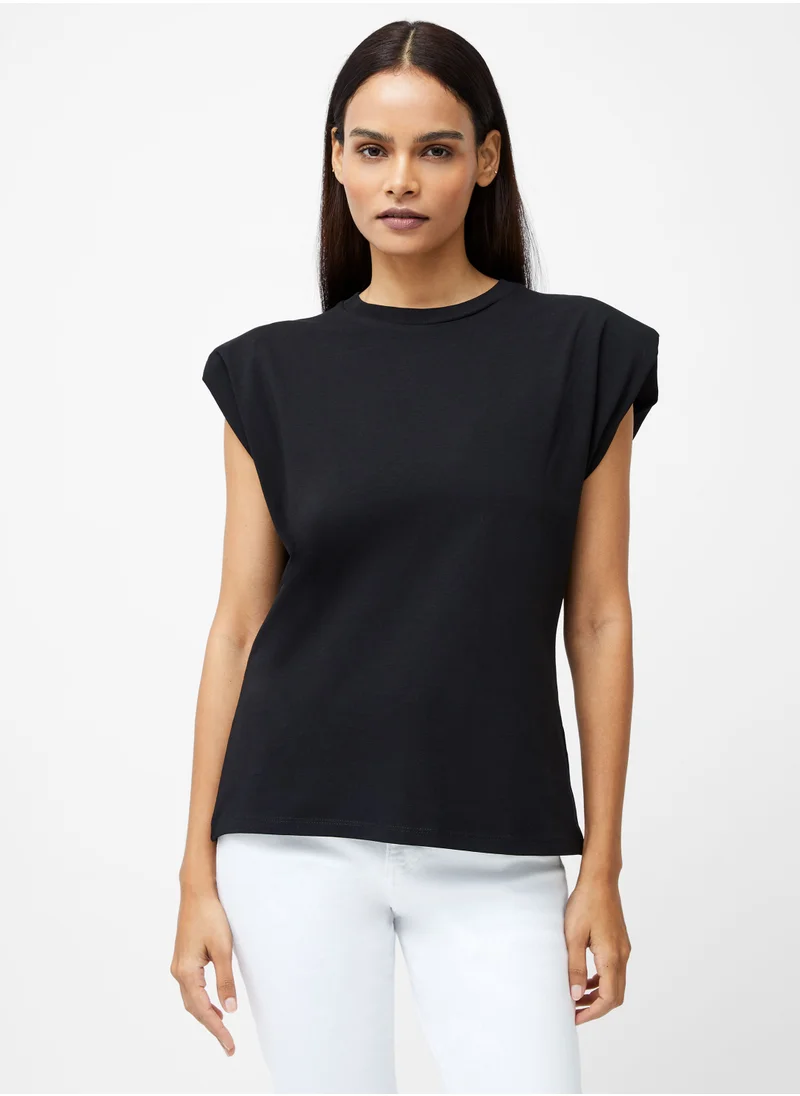 فرنش كونكشن Rallie Shoulder Pad Tank Top