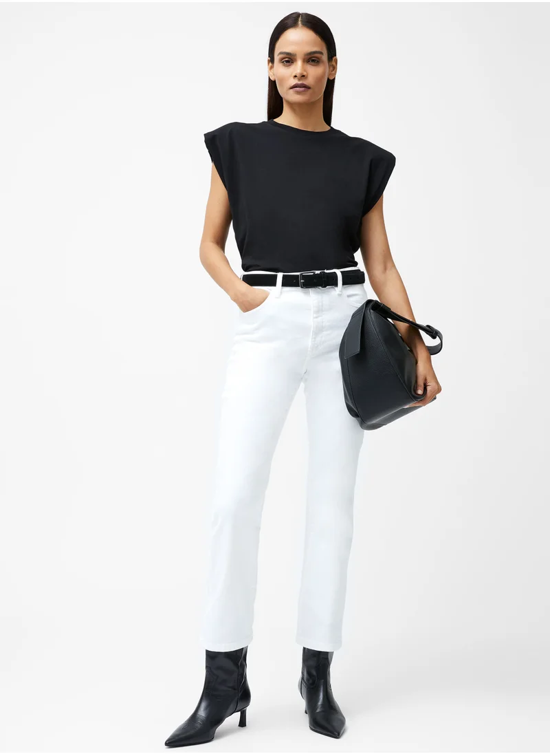 فرنش كونكشن Rallie Shoulder Pad Tank Top
