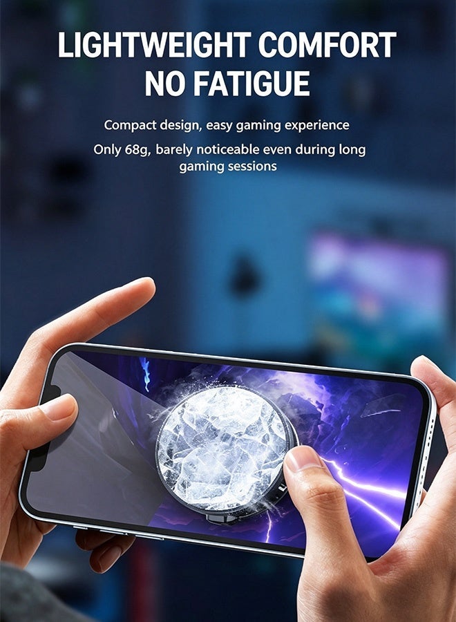 Magnetic Phone Cooler, Portable Phone Cooling Fan, Universal Phone Fan Cellphone Radiator for iOS/Android/Tiktok Live Streaming ect,With gaming finger sleeves - Image 3